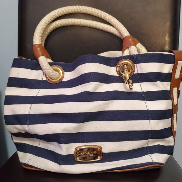 Michael Kors Blue & White Nautical Handbag